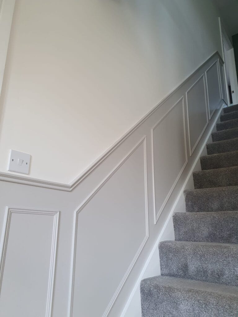 paneling-2 Hallway panelling in grey