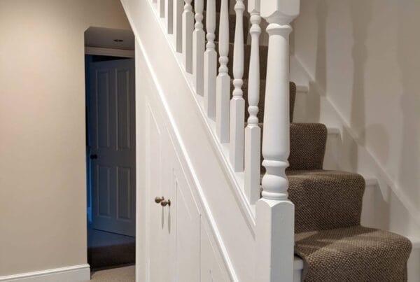 Stairway leading up to a loft coversion